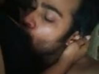 Indian Truss Kissing With An Increment Of Mamma Licking